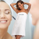 Anubis Linen Client Spa Robe/Bath Body Wrap with Adjustable Closure